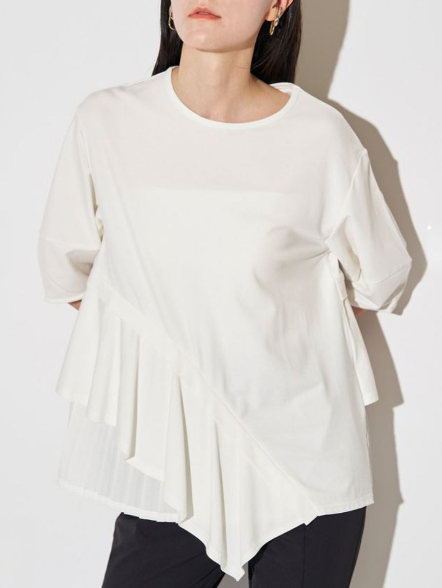 ELENDEEK サイドフレアドッキングカットソー