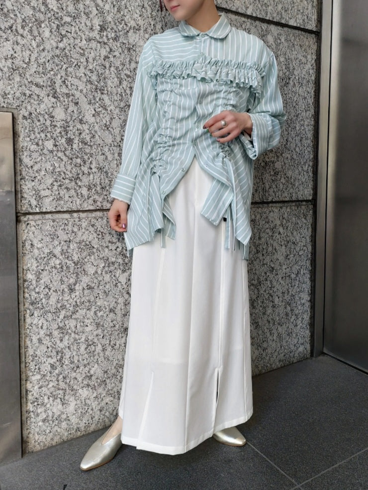 【SALE】THOMAS MAGPIE  ストライプドロストシャーリングシャツジャケット