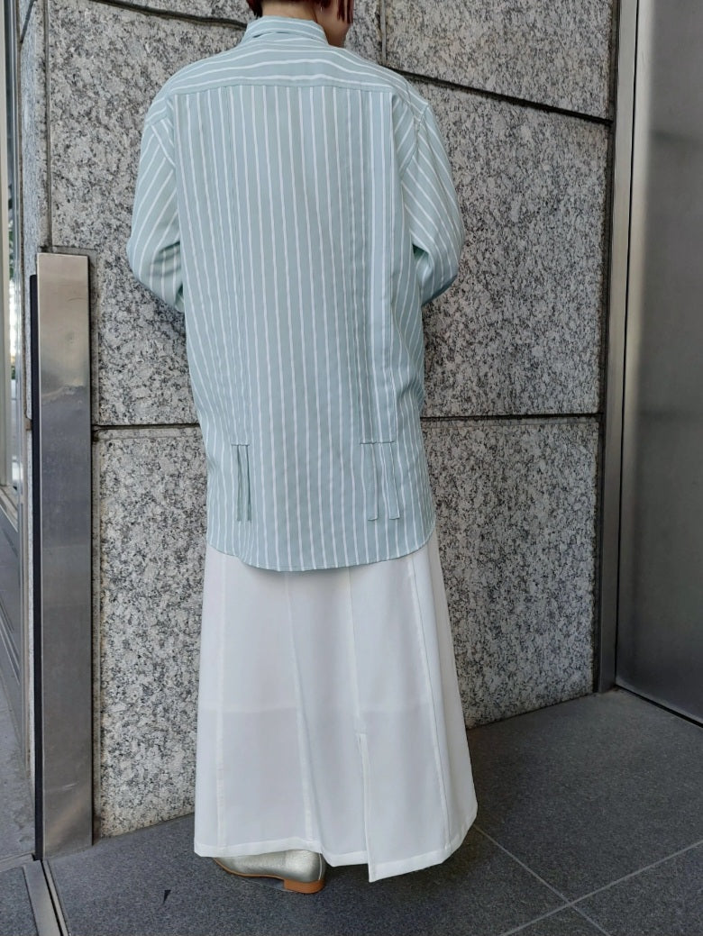 【SALE】THOMAS MAGPIE  ストライプドロストシャーリングシャツジャケット