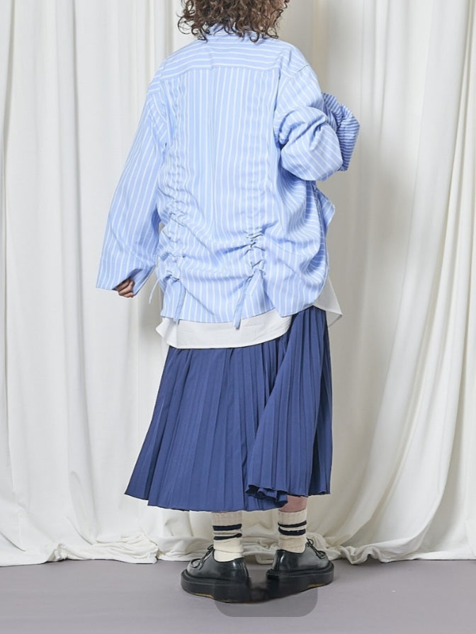 【SALE】THOMAS MAGPIE  ストライプドロストシャーリングシャツジャケット