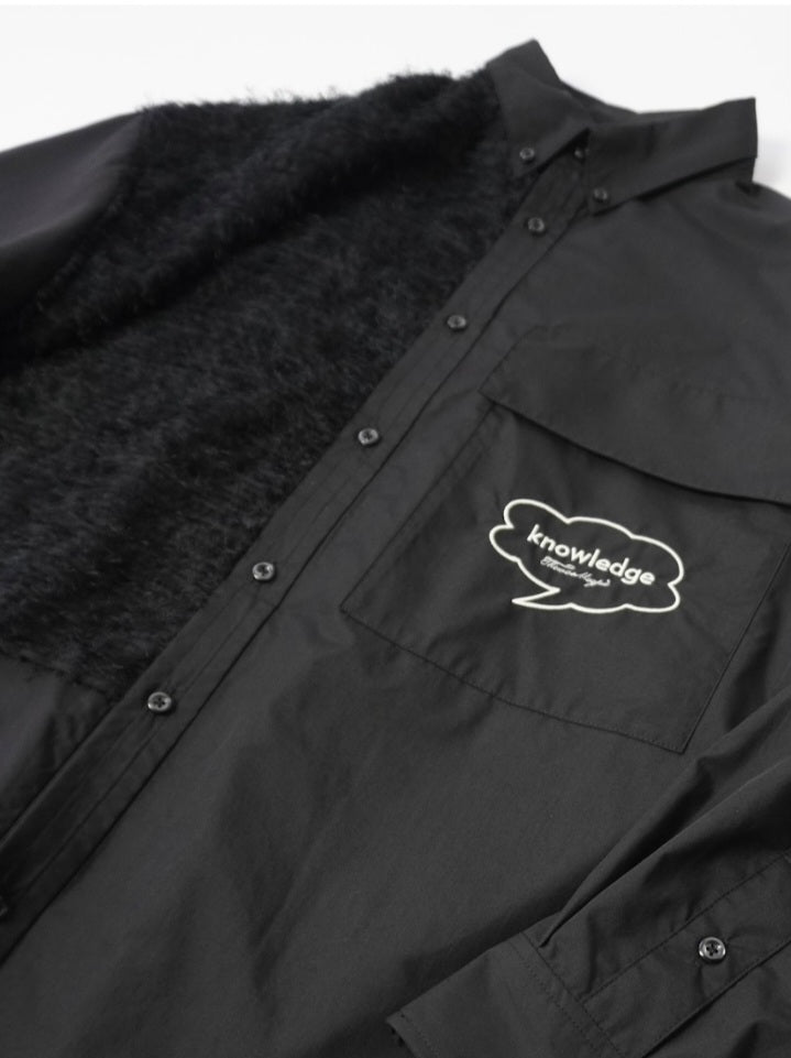 THOMAS MAGPIE 　フェザーヤーンドッキングデザインロングシャツ