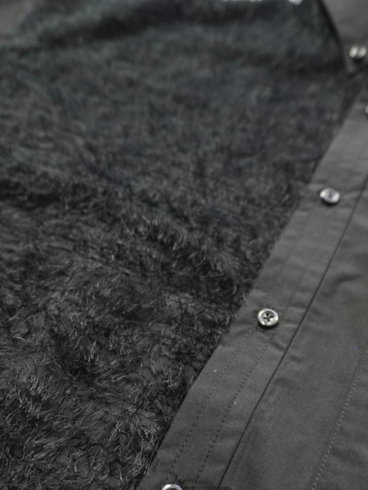 THOMAS MAGPIE 　フェザーヤーンドッキングデザインロングシャツ