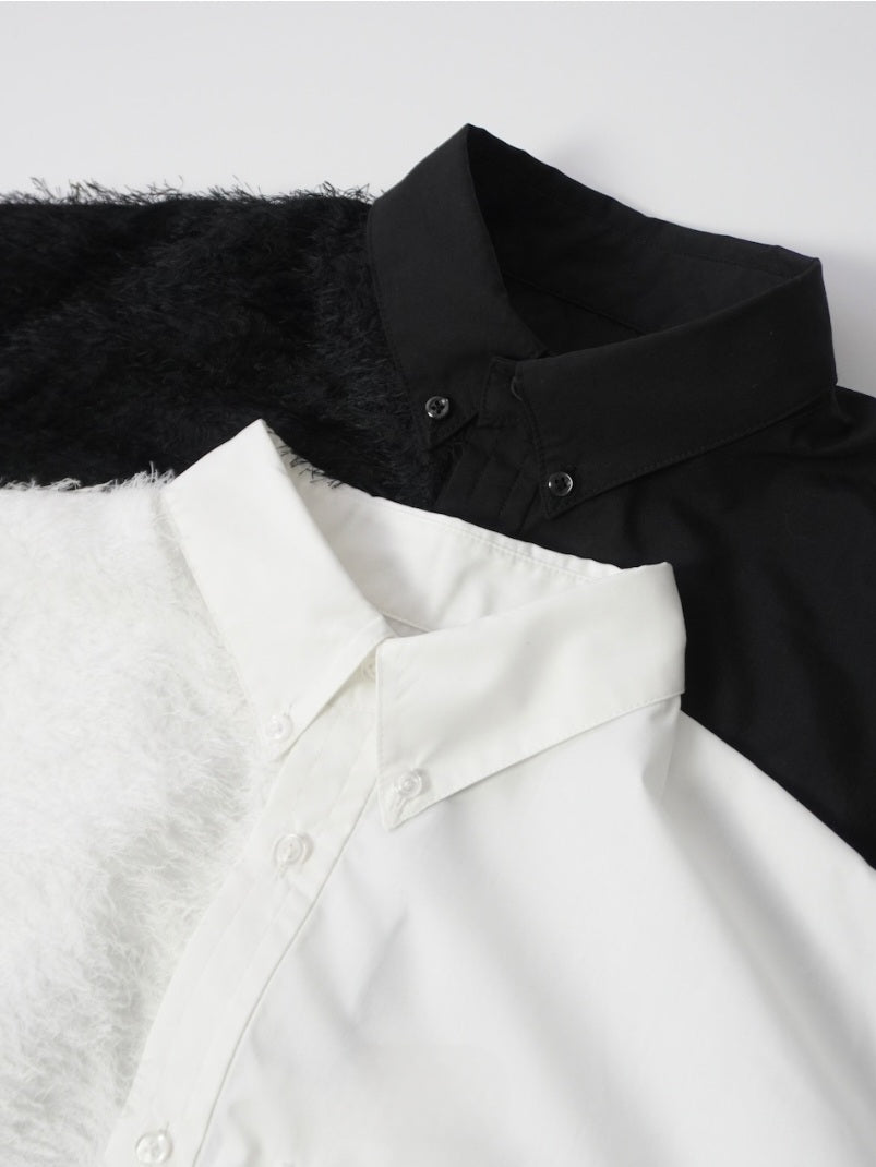 THOMAS MAGPIE 　フェザーヤーンドッキングデザインロングシャツ