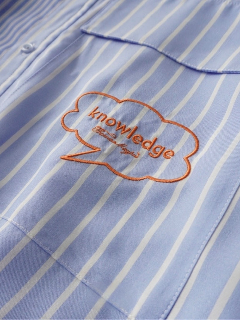 THOMAS MAGPIE　ストライプアシンメトリーBIGシャツ