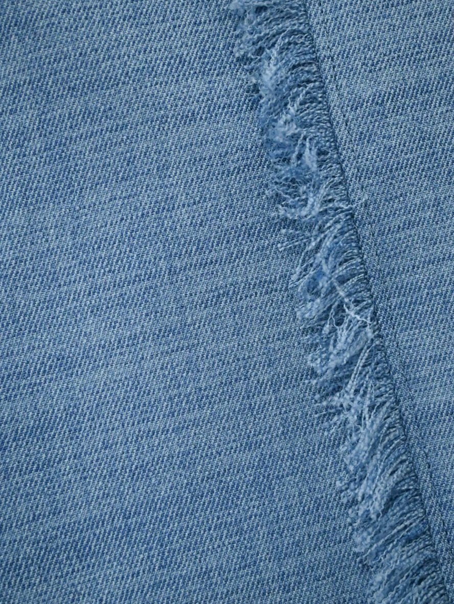 trois リネンライクサイドフリンジセミワイドパンツ