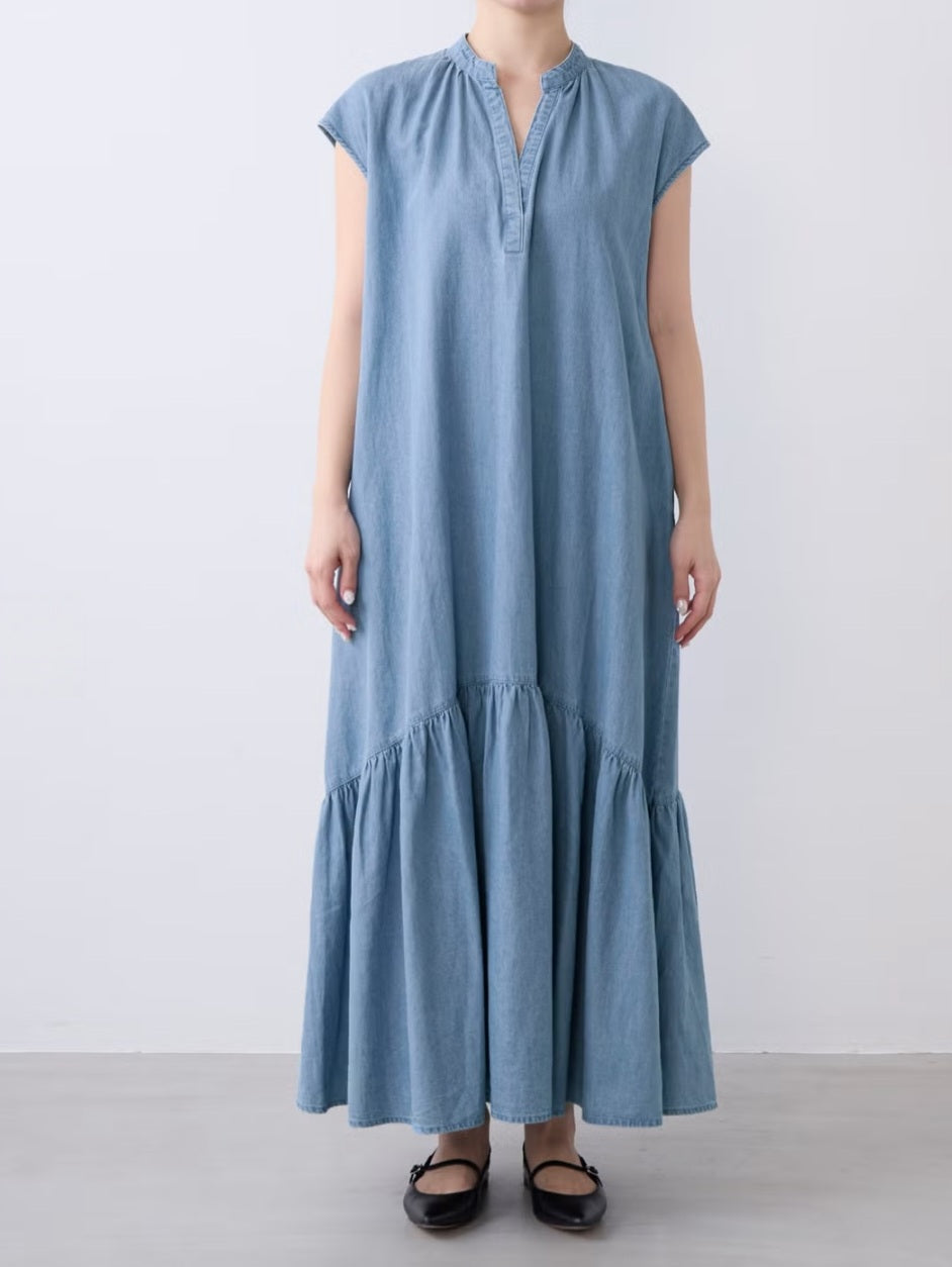 MICA＆DEAL スキッパーデニムワンピース