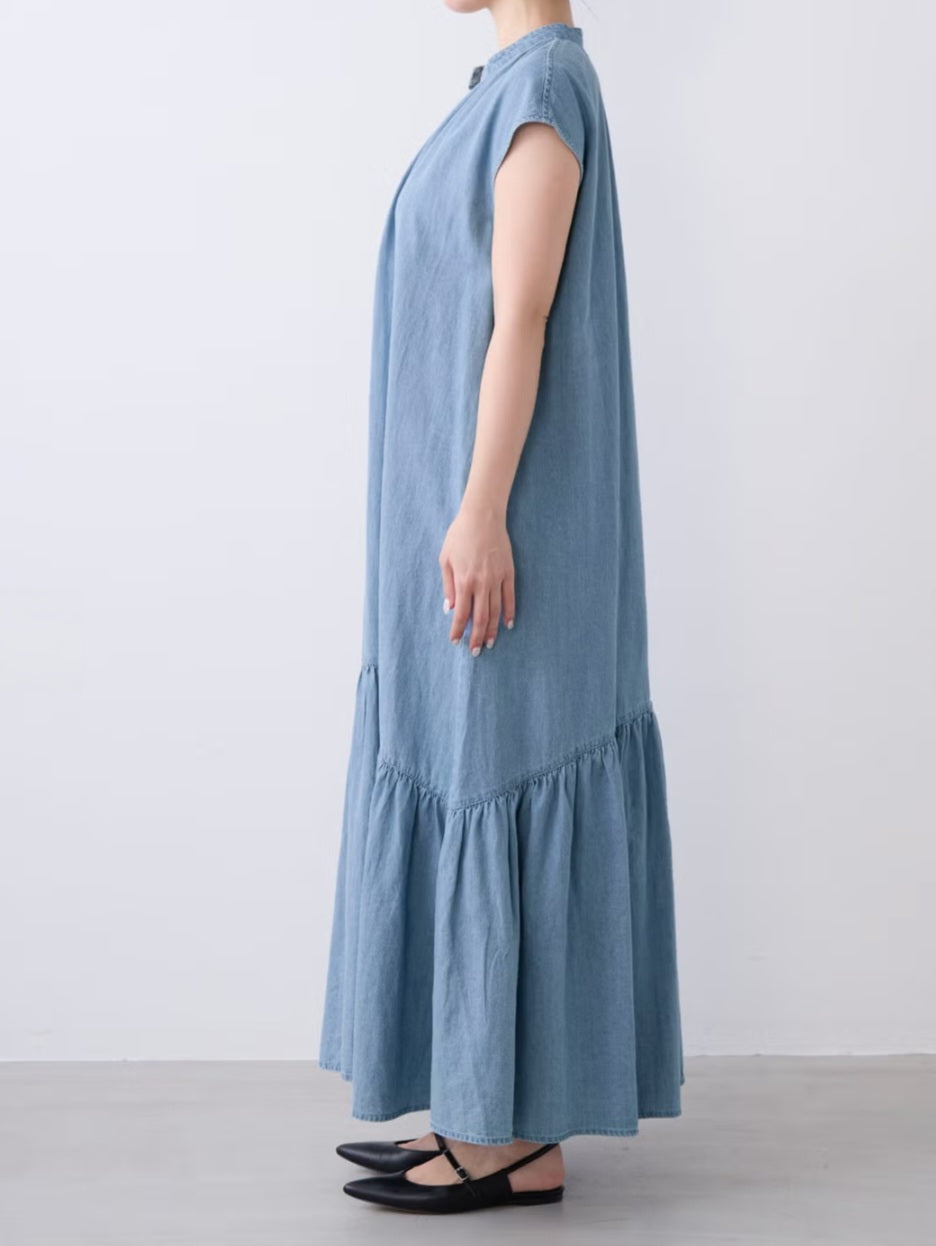 MICA＆DEAL スキッパーデニムワンピース