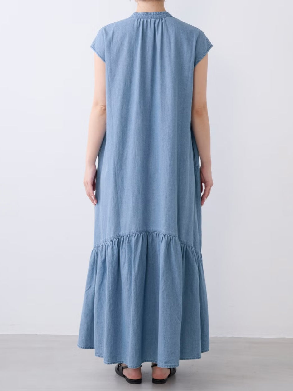 MICA＆DEAL スキッパーデニムワンピース