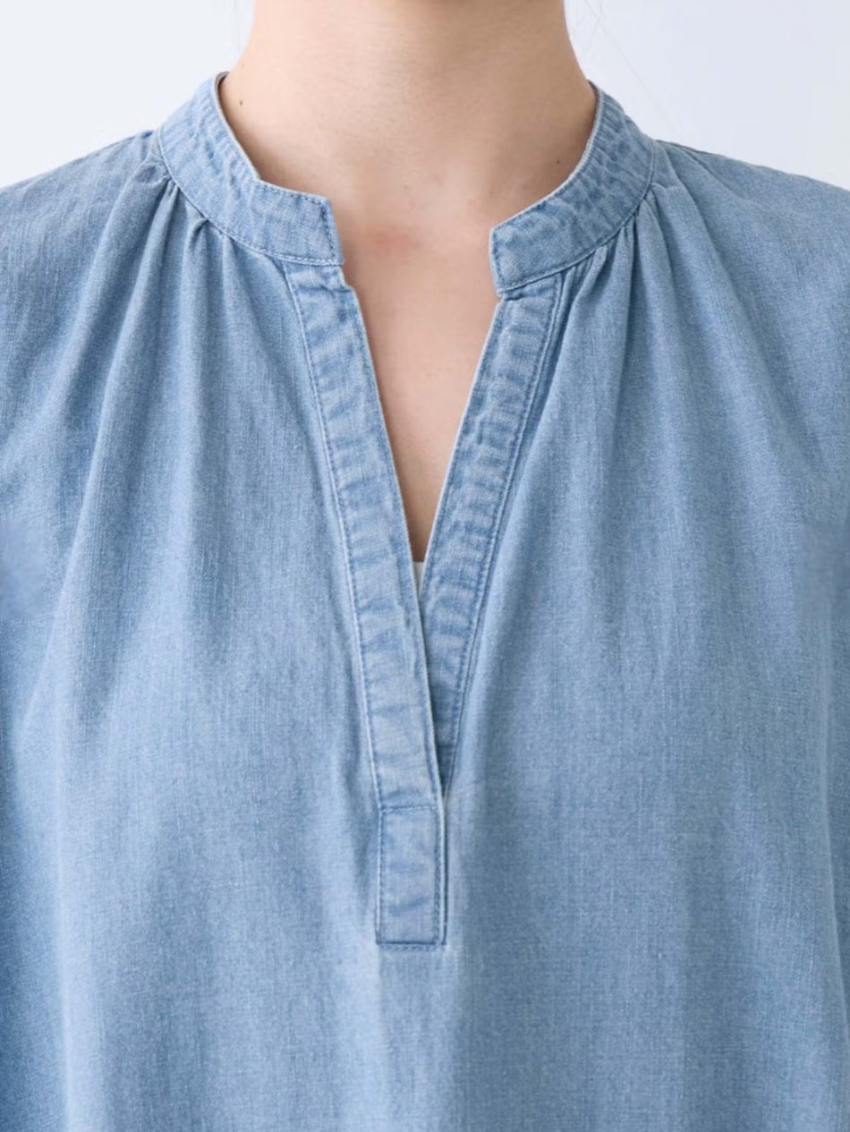 MICA＆DEAL スキッパーデニムワンピース