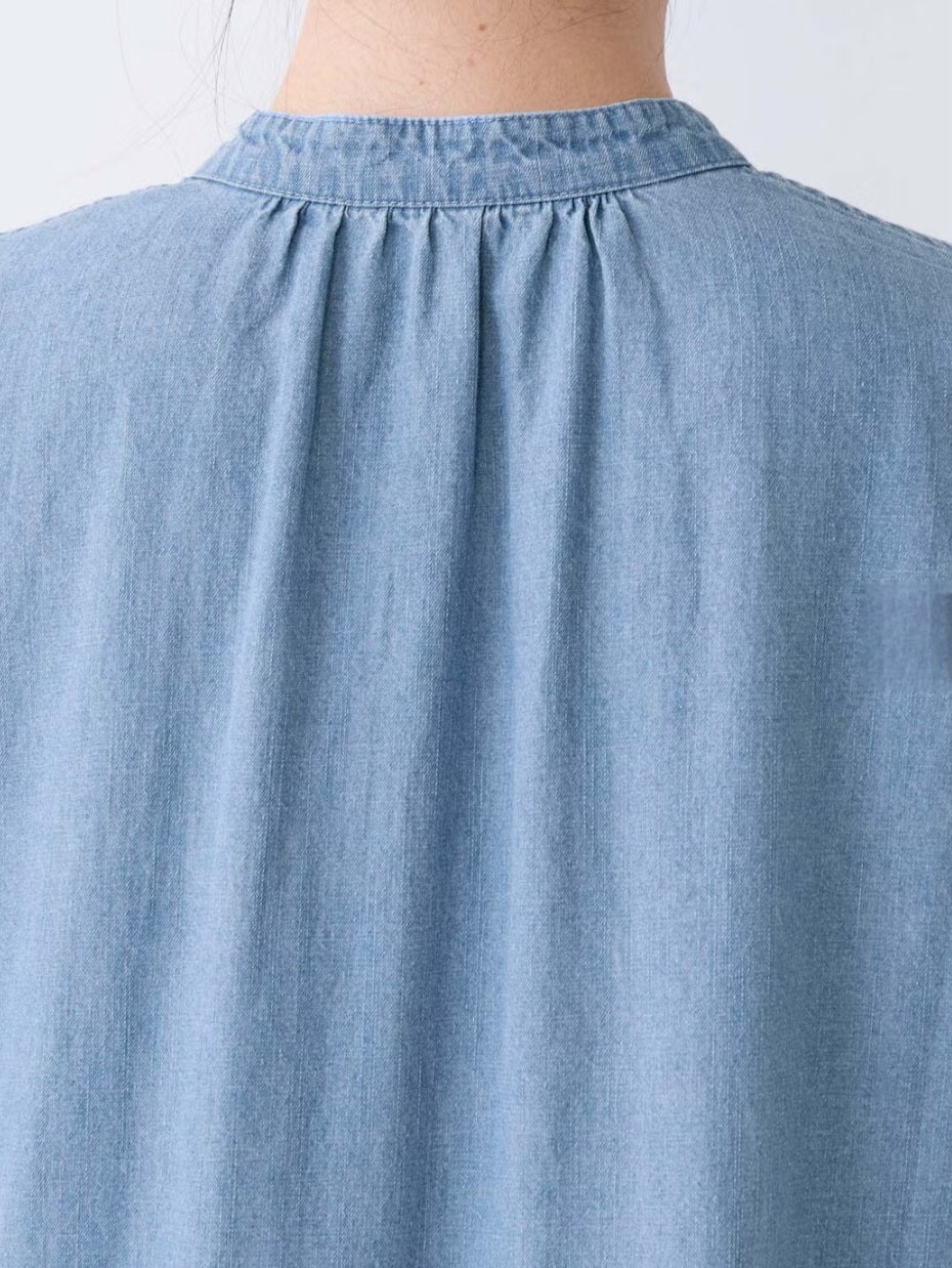 MICA＆DEAL スキッパーデニムワンピース