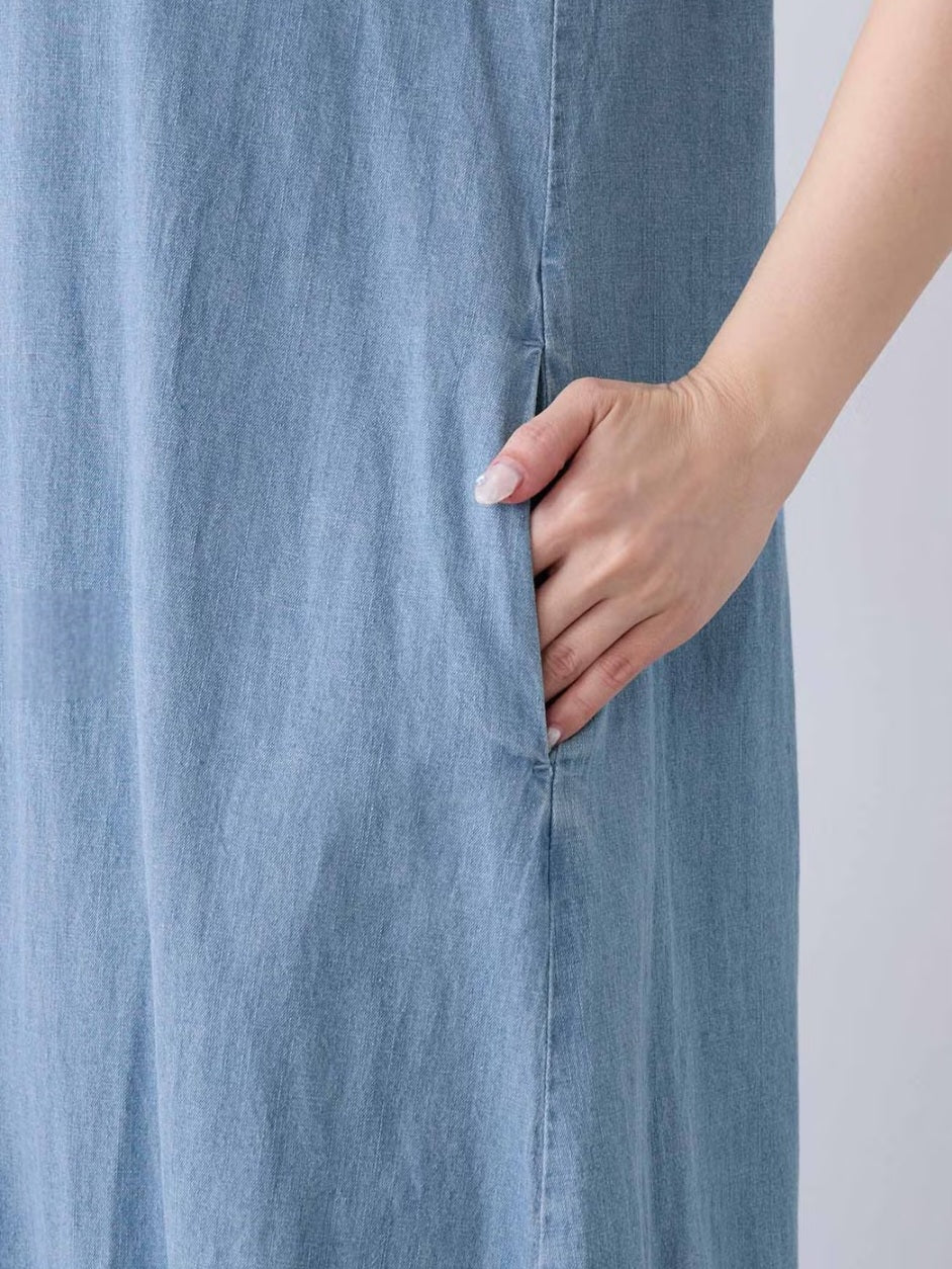 MICA＆DEAL スキッパーデニムワンピース