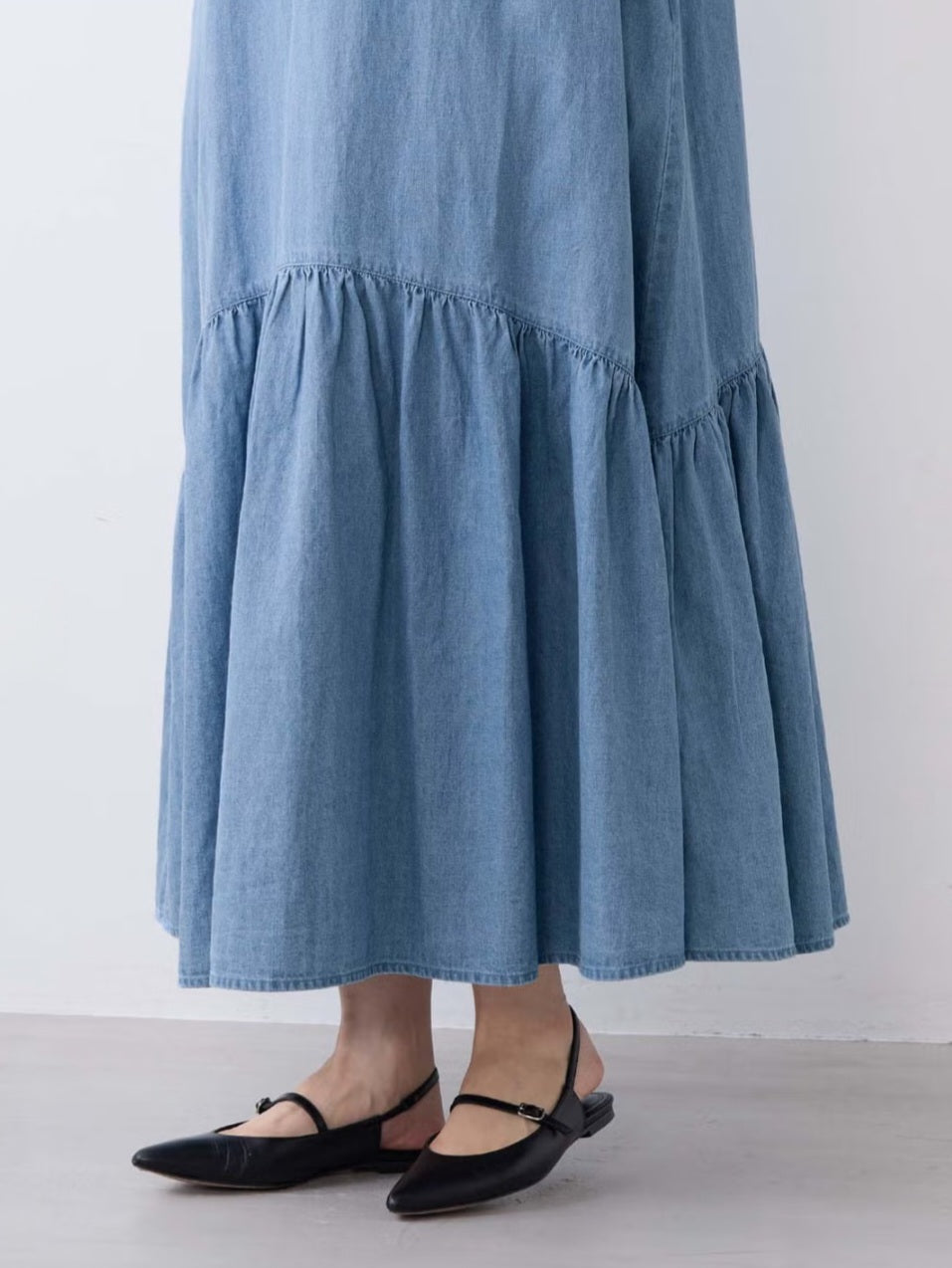 MICA＆DEAL スキッパーデニムワンピース