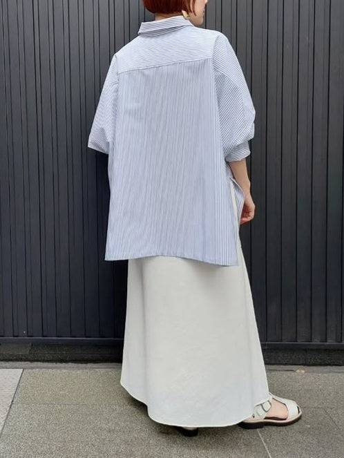 STELLA CIFFON タイプライターワッシャーナロースカート