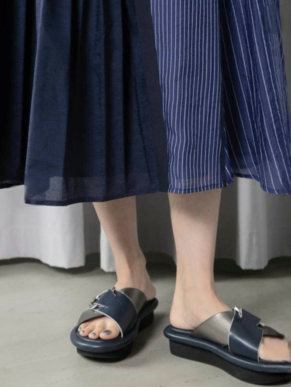 MARECHAL TERRE　切り替えプリーツデザインスカート