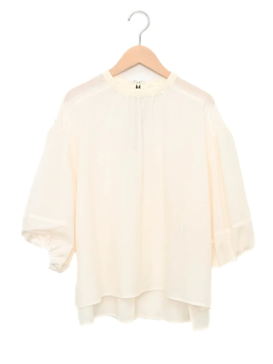 trois ヴィンテージスパンボイルバルーンスリーブブラウス