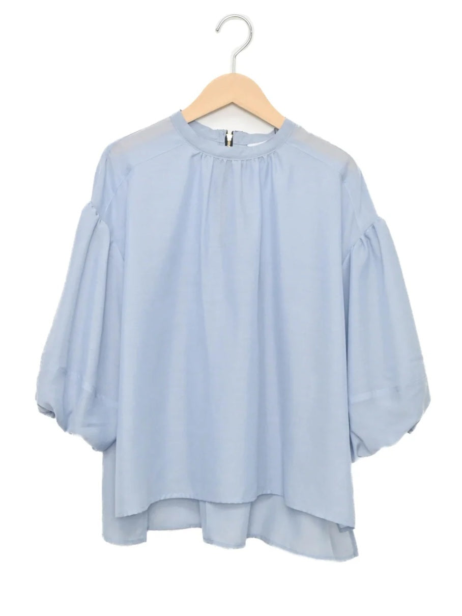 trois ヴィンテージスパンボイルバルーンスリーブブラウス