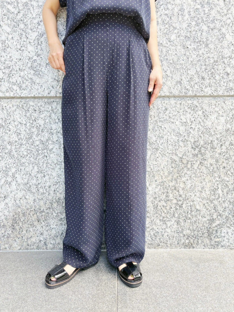 MICA＆DEAL　ドットイージーワイドパンツ