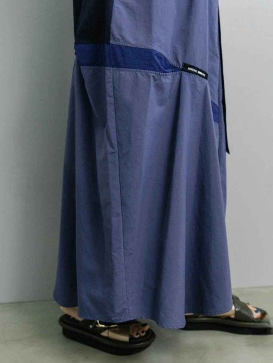 MARECHAL TERRE 天竺×タフタ×コットンコンビネーションコクーンワンピース