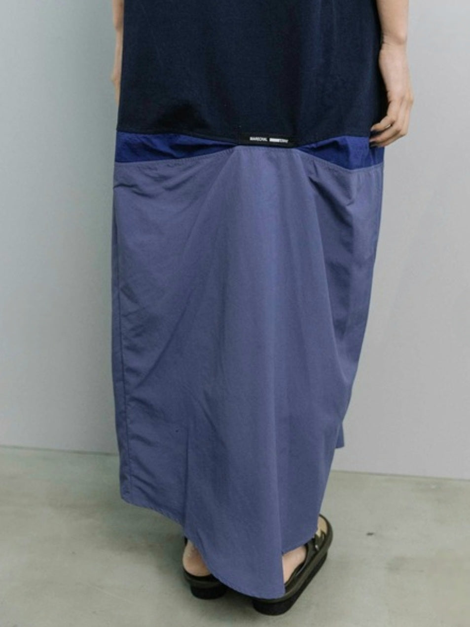 MARECHAL TERRE 天竺×タフタ×コットンコンビネーションコクーンワンピース