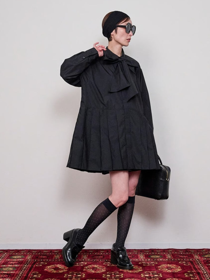 【予約販売】THOMAS MAGPIE　リボンプリーツシャツ