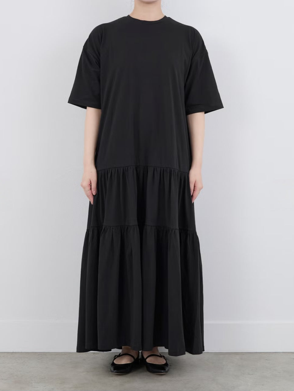 【SALE】MICA＆DEAL ティアードカットソーワンピース