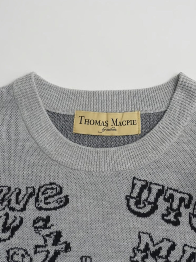 【予約販売】THOMAS MAGPIE　インターシャもちもちプルオーバーニット