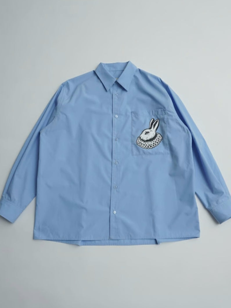 【予約販売】THOMAS MAGPIE コットンポリオーバーサイズシャツ