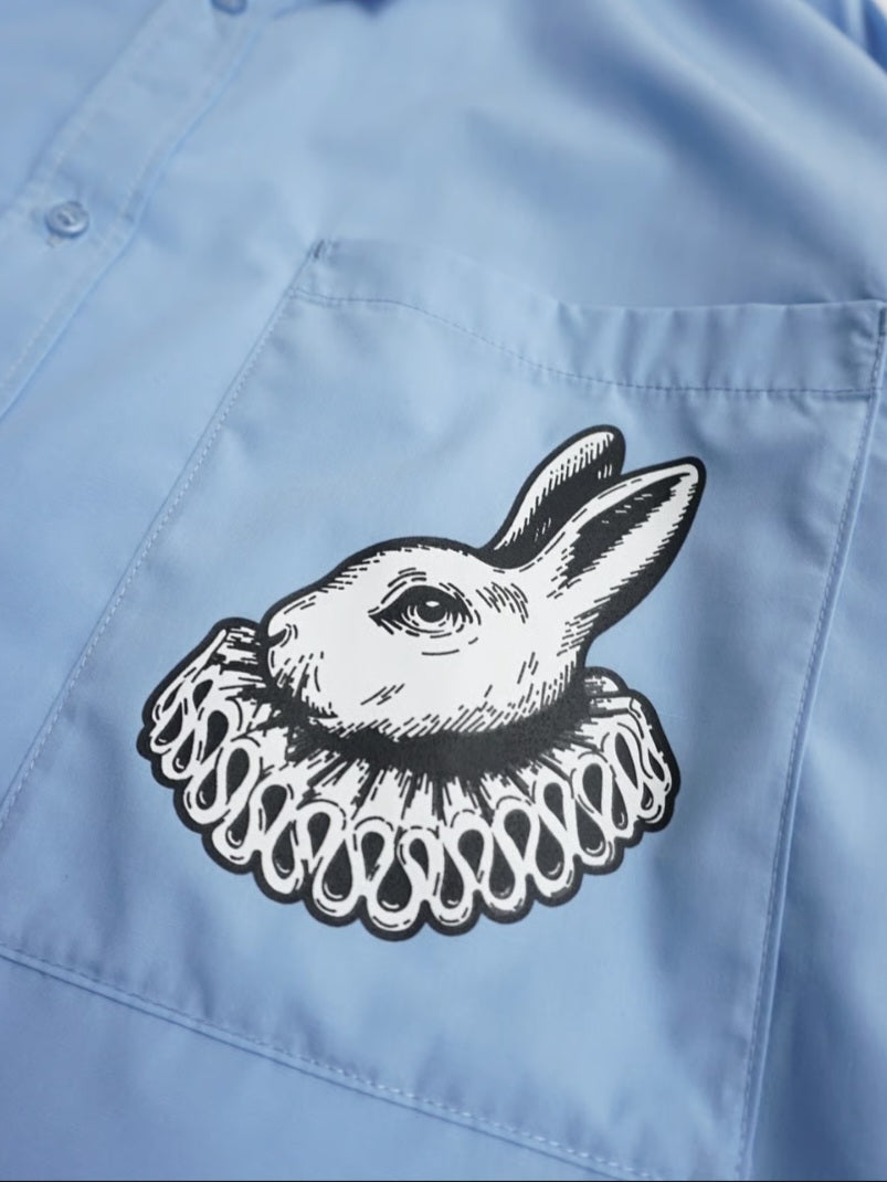 【予約販売】THOMAS MAGPIE コットンポリオーバーサイズシャツ